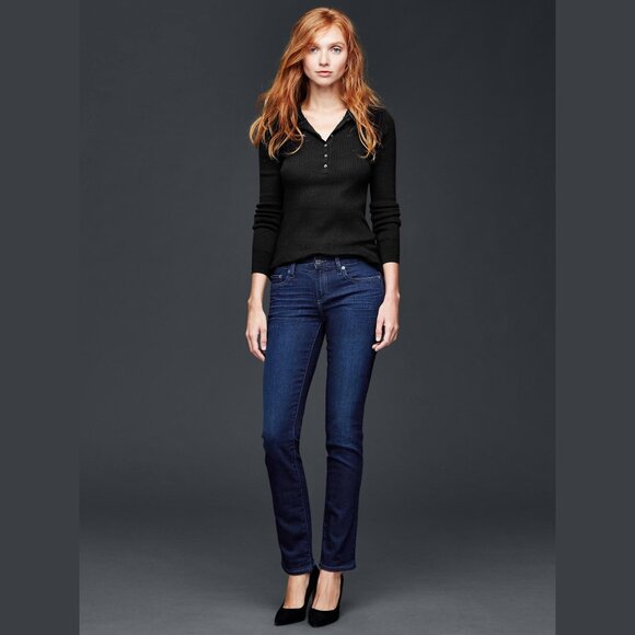 Gap 1969 Resolution Real Straight 33 / 16 Reg blue jeans - Picture 1 of 15